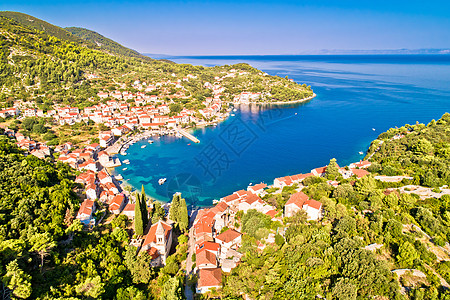 Korcula 科尔库拉岛aeKorcula岛的沿海村庄旅行纪念碑建筑岩石海岸地标历史性城市墙壁人行道图片