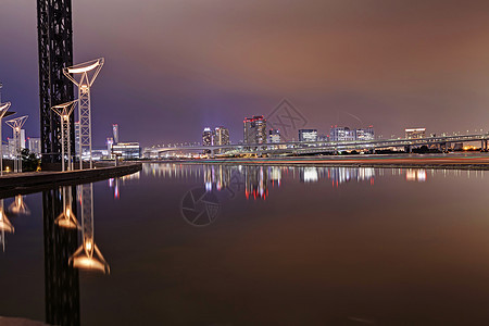 从公园的东京天际夜景景观市中心风景城市摩天大楼场景观光地方日落海岸图片