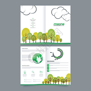 生态宣传册模板设计报告横幅杂志办公室创造力图表小册子目录信息年度图片