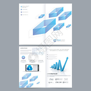 具有几何元素的业务年度报告小册子公司营销商业海报目录文件夹传单图表信息推介会图片