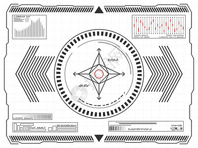 商业应用程序的 HUD UI医疗展示图表技术显示器经济学教育雷达文档数据背景图片