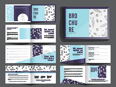 全套十二页商业手册横幅营销海报公司办公室网络传单创造力小册子杂志图片