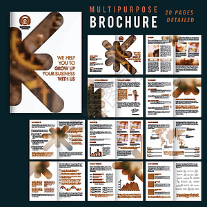 专业多用途 20 页小册子套装图片