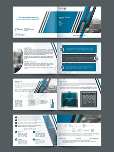 完整的专业商业宣传册或封面设计小册子报告晋升目录传单横幅公司技术推介会营销背景图片
