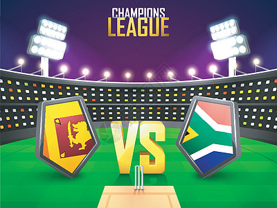 斯里兰卡 vs 南非国家板球旗盾图片