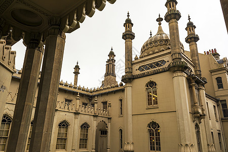 英国布赖顿的皇家王室传说历史城堡圆顶建筑建筑学国王情调旅游住宅天空图片