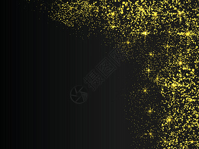 金色亮片纹理背景浮华墙纸灰尘纸屑粒子派对星尘火花粉末奢华图片