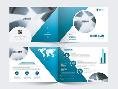 四页专业商务手册集目录商业横幅晋升报告传单营销推介会封面杂志背景图片