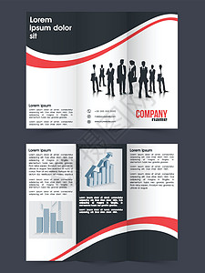 企业三栏式宣传册模板设计信息打印商业商务横幅人士目录办公室公司团队图片