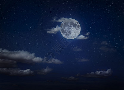 月亮和夜云 月光背景多云星星天文学星系宇宙天空行星场景戏剧性黑色图片