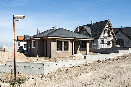 新建建筑房建筑学住宅工作木工屋顶木头房子脚手架住房材料图片