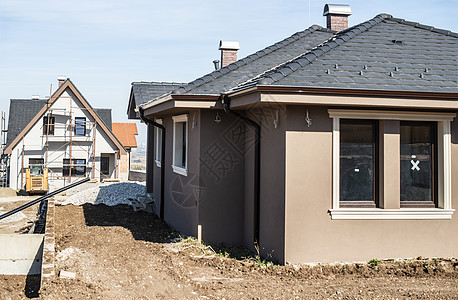 新建建筑房住宅房子工作木工住房建筑木材建筑学脚手架木头图片