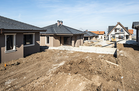 新建建筑房木工框架材料房屋脚手架屋顶财产工作建筑住房背景图片