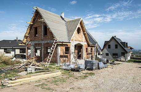 建造新住房黑色天空财产房屋住宅家庭蓝色建筑建筑学销售图片