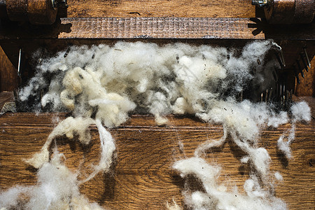 乌加工羊皮棉布羊肉纤维织物头发白色针织编织衣服图片