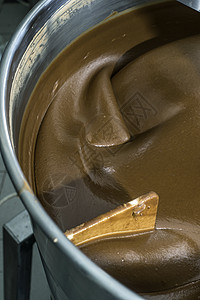 巧克力工厂混合巧克力机件厨房机器面粉蛋糕漩涡工厂面包食物混合器面团背景
