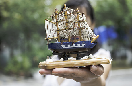 帆船模型海盗白色爱好玩具游艇古董木头乡愁旅行工艺图片