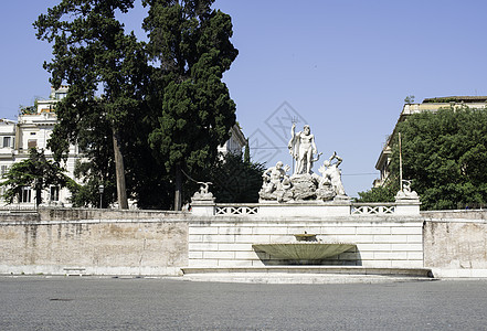 人民广场 罗马观光旅行女性艺术假期历史广场大理石建筑学雕塑图片