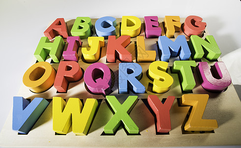 拉丁字母表多彩色字母插图积木婴儿学习教育玩具乐趣立方体艺术学校图片