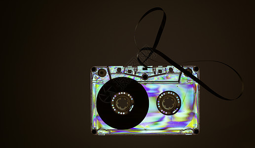 旧录音磁带技术空白黑色记录数据贮存录音机音乐音响立体声图片