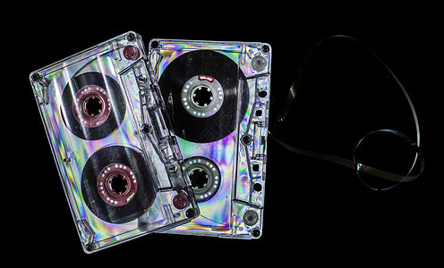 旧录音磁带空白音乐白色数据黑色记录歌曲立体声录音机音响图片