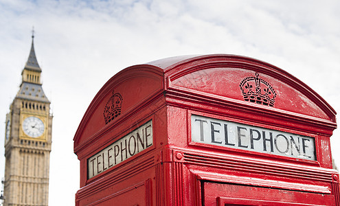 大苯和红色电话小木屋城市街道建筑学文化议会旅游英语地标首都历史性图片