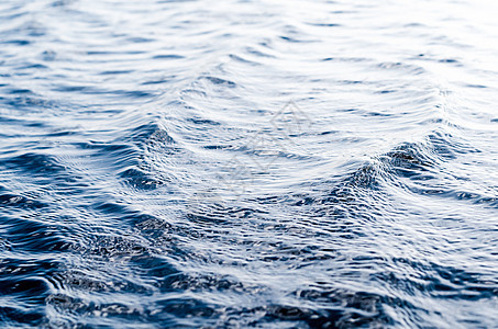 蓝色河水的细小波浪纹图片