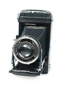 白色隔离的旧旧照相机工作室快门合金摄影模拟乡愁宏观技术历史反射图片