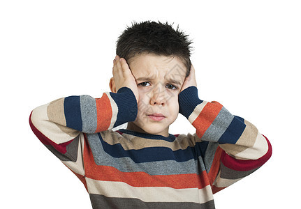 儿童头痛男生援助工作室疼痛压力情感女性手势学校孩子图片