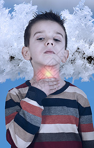 儿童喉咙有痛病检查医疗卫生药品病人红色过敏链球菌疼痛童年图片