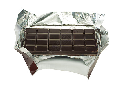 包装中的巧克力条食物美食营养沙漠铝箔味道可可食欲牛奶小吃图片