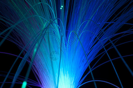 光纤光束数据技术冲动高科技纤维光学发光辉光蓝色图片