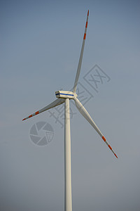 阳光明媚的风涡轮素农场太阳气候涡轮自然蓝色力量绿色生产天空图片
