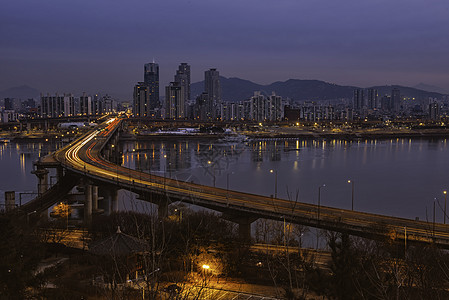 苏的清晨哈南河奥桥金融建筑学城市商业天空建筑风景天际蓝色全景图片