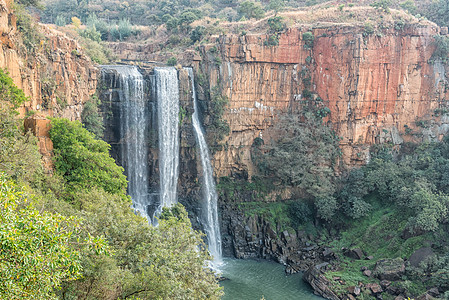 Mpumalanga的河瀑布晴天旅行博文农村乡村悬崖风景旅游图片