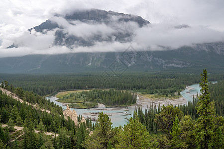 Hoooos 加拿大艾伯塔邦夫国家公园顶峰天空环境农村荒野风景首脑远足旅行溪流图片