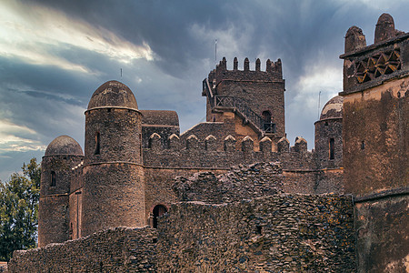 遗产Gondar城堡王国地标吸引力地方石头堡垒建筑学皇帝目的地历史图片