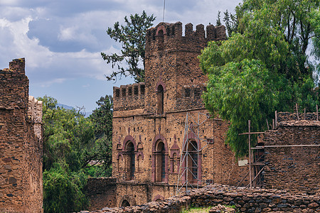 遗产Gondar城堡皇帝目的地石头王国国王废墟地标旅游外观建筑图片