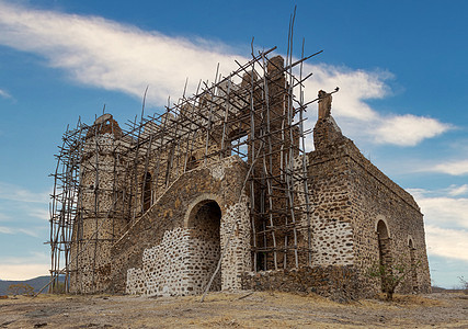 埃塞俄比亚非洲古扎拉皇宫废墟吸引力骆驼文化堡垒建筑学旅行景点观光王国建筑物图片