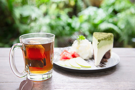 热饮茶具放松食谱背景概念热饮茶点背景概念餐厅午餐咖啡桌子玻璃味道杯子花园艺术福利图片