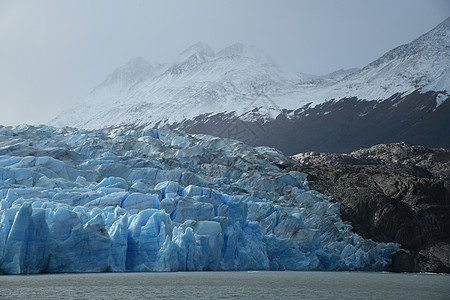 智利巴塔哥尼亚冰川灰色的蓝冰天空痛苦冰山山脉公园蓝色国家场地旅行旅游图片