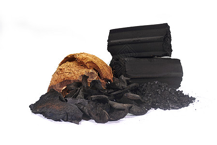 烧焦的椰子壳能源生产煤炭活力木炭温度燃料蒸汽材料产品图片
