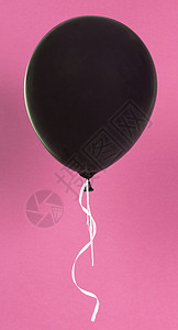 孤立的黑色气球生日庆典纪念日活动装饰派对粉色周年背景图片