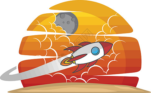 航天飞机火箭标志颜色标志标志标识 vecto品牌火焰科学飞船天空发射星系插图宇航员图片