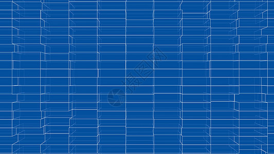 多维数据集概述抽象背景 韦克托建筑学金属草图插图建筑正方形中风线条艺术阴影图片