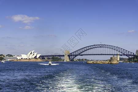 悉尼港桥周围的大风景景观港口日落游客建筑天空歌剧房子旅游建筑学图片