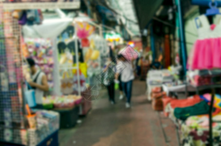 市场中的模糊人旅行城市文化建筑运动游客购物旅游食物蓝色图片