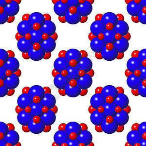 抽象分子设计 蓝色红色球体无缝模式 分子结构原子  Banne 的医学背景图片