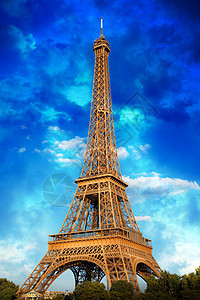 巴黎埃菲尔铁塔明信片纪念碑旅行城市国家概念建筑学海报地标历史性图片