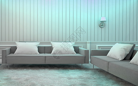 房间室内设计 - 优雅的风格 地毯和灯图片